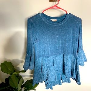 Altar’d State size XS eyelet lace blue top